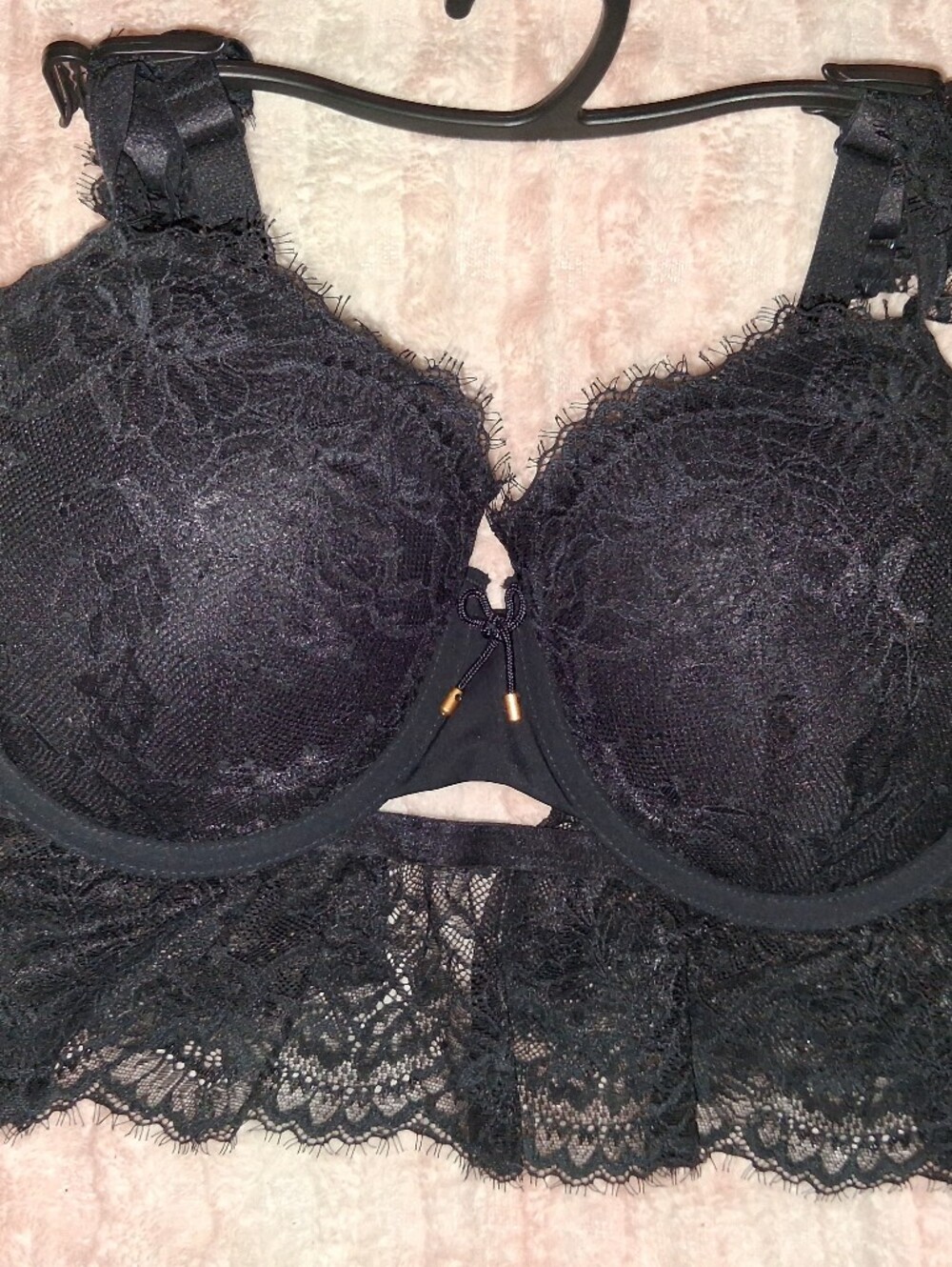 Adore Me Black Lace Underwire Bra